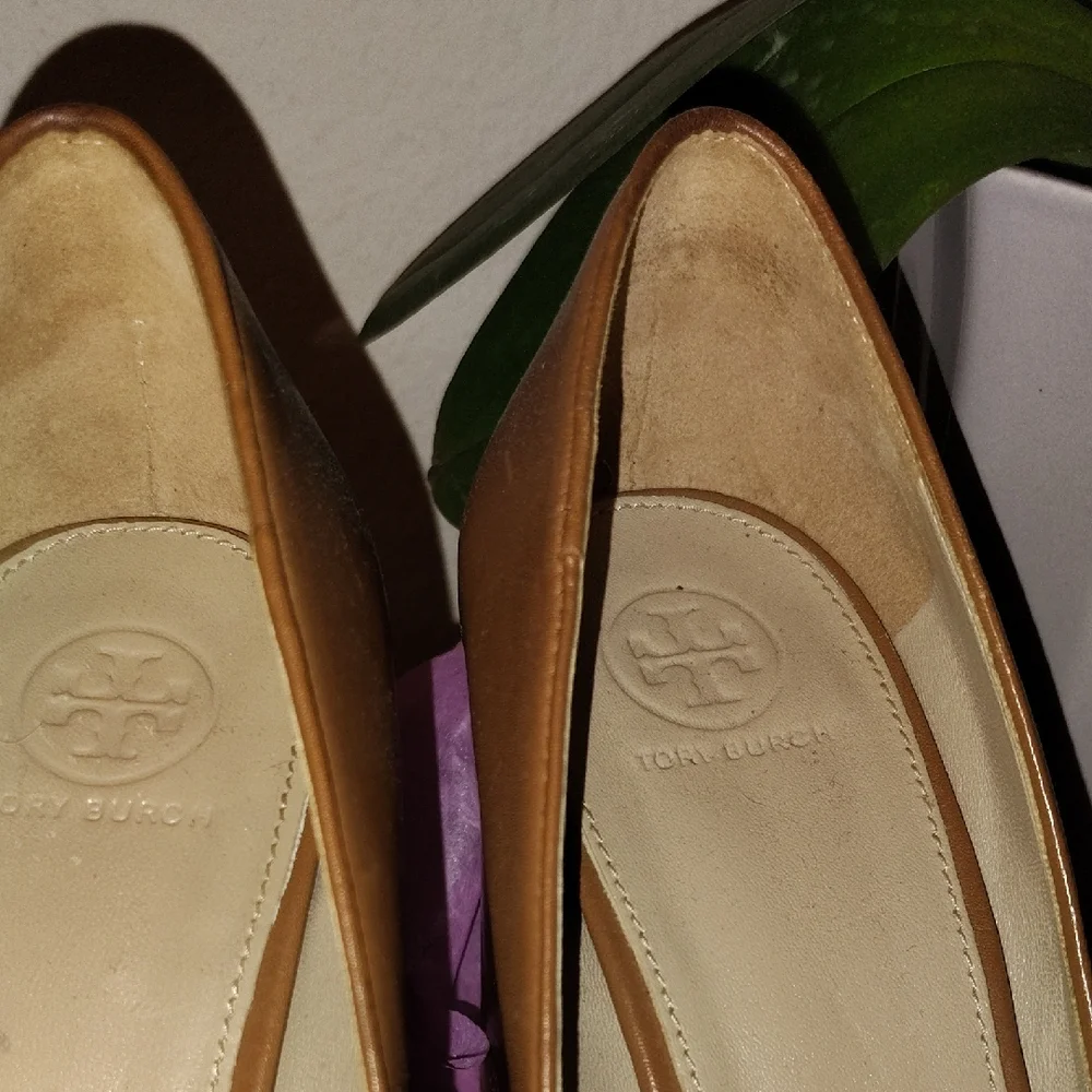 Tory Burch Camel Leather Jamey Pumps 10.5. - Picture 5 of 9